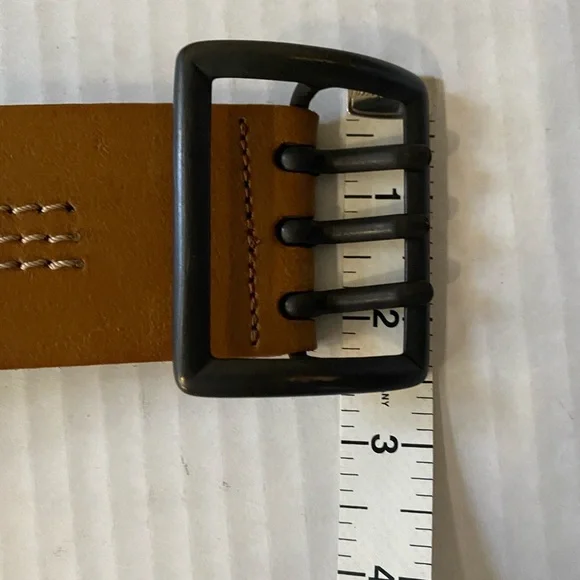 Diesel Threey Vintage Tan Leather Belt Size 34/90 - Picture 13 of 16